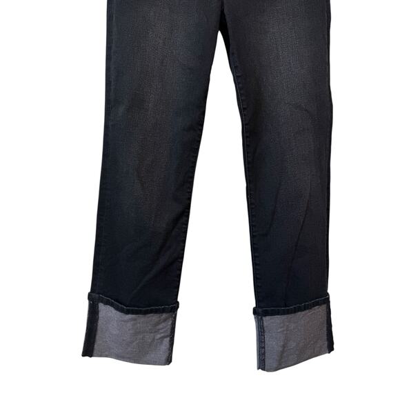 EVEREVE Ever Straight High Rise Jeans with Cuff Multiplicity Black Size 27 EUC - Picture 8 of 11